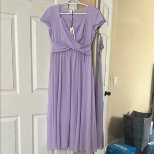 Lavender Cap Sleeve Dress